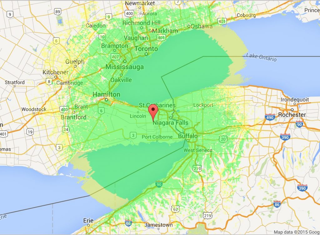 VE3XPR VA3XPR coverage map Foothill Ontario ham radio repeater RF