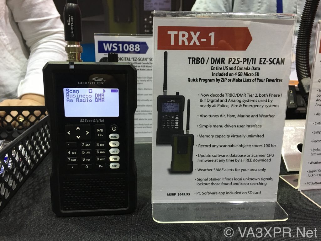 Whistler, TRX-1, DMR, scanner, VA3XPR