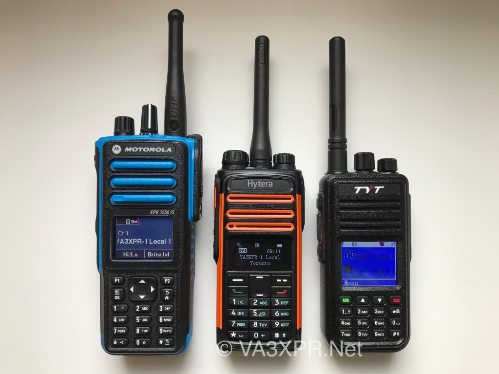 Motorola XPR7550 IS Hytera TD580 TYT MD-380 UHF DMR radio ham